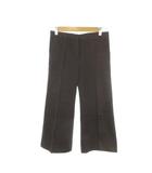 スポーツマックス マックスマーラ SPORT MAX クロップドパンツ サブリナ 36 茶 ブラウン ピーチ起毛 センタープレス /MN15 ■ECD001