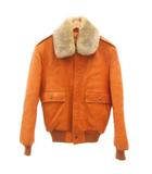  Factory BEST QUALITY フライトジャケット 羊革 レザー 40 オレンジブラウン /UO ■ECD001
