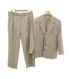 ランバン LANVIN セットアップ スーツ テーラードジャケット スラックス 48 7 フォーマル シングル 長袖 ベージュ /NU ■ECD001
