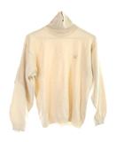 ミラショーン mila schon ニット セーター ウール XL ベージュ タートルネック 長袖 ロゴ刺繍 /DU ■GY58