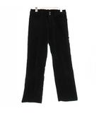 コーデュロイ ペインターパンツ パンツ S 黒 無地 ストレートレッグ ボタンフライ /DU ■GY58