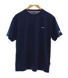 Tシャツ スポーツウェア L 紺 ネイビー クルーネック ロゴ刺繍 半袖 /GG ■GY58