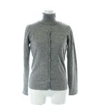 ミッシェルクラン MICHEL KLEIN アンサンブルニット カーディガン ウール 38 グレー 長袖 クルーネック ボタン付き /GG ■GY58