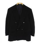 ミラショーン mila schon ジャケット ブレザー ウール 98 AB6 黒 ブラック 無地 ダブルブレスト 長袖 /GG ■GY59