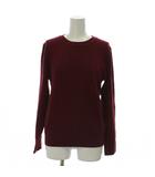 アーバンリサーチ URBAN RESEARCH ニット セーター ウール F バーガンディ 編み柄 ラウンドネック 長袖 /GG ■GY59