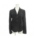 ミラショーン mila schon テーラードジャケット ベロア ストレッチ 総柄 42 グレー /AH38 ■ECC001