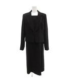 ユミカツラ YUMI KATSURA セットアップ ブラックフォーマル ノーカラージャケット ワンピース マキシ ロング 13AR 黒 ブラック /JS ■ECC001