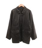 インターメッツォ INTERMEZZO ステンカラーコート ロング ラムレザー 羊革 LL 黒 ブラック /JS ■ECC001