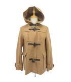 ブロードゥリー&コー Broderie&Co ナノユニバース ダッフルコート ミドル丈 フード付き 38 茶色 ブラウン /HO30 ■ECD001