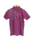 フィラ ゴルフ FILA GOLF ポロシャツ M 紫 パープル 半袖 ボタンダウンカラー エンブレムプリント /GP ■ECD001