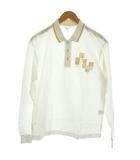 クロエ CHLOE ポロシャツ ゴルフウェア L オフホワイト 長袖 襟付き ロゴ刺繍 /GG ■ECD001