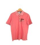 ブラック&ホワイト BLACK&WHITE SPORT ポロシャツ 半袖 ゴルフ L 赤 レッド ロゴ刺繍 胸ポケット /MN25 ■ECD001