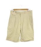 ジョルジオアルマーニ GIORGIO ARMANI GOLF ハーフパンツ ショート ボタンフライ ゴルフウェア 48 ベージュ ロゴ刺繍 ツータック /MN29 ■ECD001