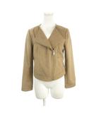 アプワイザーリッシェ Apuweiser-riche フェイクスエードノーカラージャケット ライダース 2 茶 ブラウン /AH42 ■ECD001