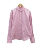 ラルフローレン RALPH LAUREN カジュアルシャツ 長袖 12 マルチカラー ピンク ストライプ柄 ラウンドカラー /HO20 ■ECD001