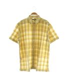 リネン混 半袖シャツ L ベージュ イエロー /MY ■OS ■ECD001