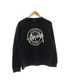 ステューシー STUSSY スウェット トレーナー ロゴ刺繍 M ブラック ホワイト ミント /ES ■ECD001
