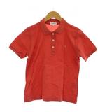 ポロシャツ M 赤 レッド ポロ襟 半袖 ロゴ刺繍 /GG ■ECC001