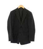 テーラードジャケット ウール M 黒 ブラック シングル 総裏地 ストライプ柄 /BB ■ECC001