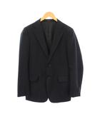 テーラードジャケット ウール M 紺 ネイビー シングル 総裏地 ワンカラー /BB ■ECC001
