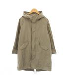 レプシィム ローリーズファーム LEPSIM LOWRYS FARM モッズコート L グレー フード ロング丈 無地 ワンカラー /BB ■ECC001