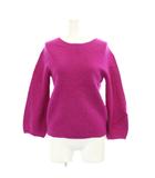 イエナ IENA ニット ウール F 紫 パープル 長袖 ラウンドネック 無地 /GP ■ECC001