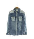 ビーミングバイビームス B:MING LIFE STORE by BEAMS デニムシャツ ウエスタンシャツ 長袖 切替 L ブルー /MY ■OS■ECC001
