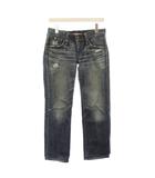 リーバイス レディースタイル LEVI'S LADY STYLE デニムパンツ ジーンズ W27 紺 ネイビー ダメージ加工 ジップフライ ロゴ /BB ■ECC001