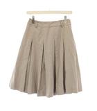 フレアスカート ひざ丈 M グレージュ /KH ■ECC001