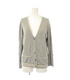 カーディガン 長袖 Vネック 薄手 M グレー /BB ■ECC001