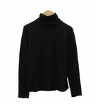 ニット カットソー S 黒 無地 タートルネック 長袖 /SY57 ■ECC001