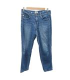 サムシング something デニムパンツ ジーンズ テーパードパンツ ロング丈 28 ブルー 無地 ウォッシュ加工 /SY12 ■ECC001