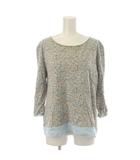 ゴールデンベア GOLDEN BEAR Tシャツ カットソー LL 七分丈 水色 ライトブルー ピンク 緑 グリーン /LP ■ECD001