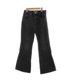 リーバイスプレミアム Levis PReMIUM デニム ジーンズ W27 インディゴブラック フレア ハイウエスト フルレングス /GG ■ECD001