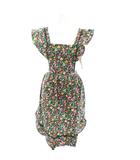 ケンゾー KENZO エプロン マルチカラー 花柄 スクエアネック フリル袖 /GG ■ECD001