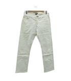 バーバリーブラックレーベル BURBERRY BLACK LABEL カラーパンツ ストレート ロング丈 79 オフホワイト /HO56 ■ECD001