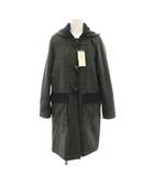 セブンデイズサンデイ SEVENDAYS=SUNDAY ハリスツイード Harris Tweed 切替ダッフルコート アウター フード チェック柄 タグ付き M グレー 30154I30040 /YT ■ECD001