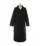 イエナ IENA ビーバートラペーズコート ステンカラーコート ロング丈 ウール アウター 36 黒 ブラック 20020900200040 /AN50 ■ECD001