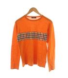 バーバリーブラックレーベル BURBERRY BLACK LABEL ニット セーター 長袖 ウール 2 オレンジ BMTI13-303-85 /AN49 ■ECD001
