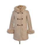 ジャスグリッティー JUSGLITTY ビット ダッフルコート ファー 1 アイボリー ■ECD001