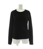 ラルフローレン RALPH LAUREN カットソー L 黒 ブラック ラウンドネック 長袖 ベロア生地 /GG ■ECD001