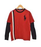 ポロ バイ ラルフローレン Polo by Ralph Lauren レイヤード Tシャツ 長袖 ポニー刺繡 M 赤 レッド ■ECD001