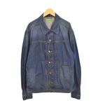 デニムジャケット フロントボタン L 紺 ネイビー インディゴ ■ECC001