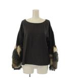 センスオブプレイス バイ アーバンリサーチ Sense of Place by Urban Research カットソー F グレー ラウンドネック フェイクファー 長袖 袖ファー /LP ■ECD001