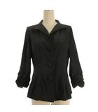 ジャケット スプリング ギャザー ブラック 260227E ■ECD001