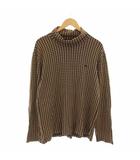 バーバリーブラックレーベル BURBERRY BLACK LABEL セーター ニット 千鳥格子 長袖 3 ブラウン /YM ■ECD001
