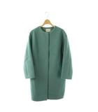 イエナ IENA コート ウール 36 水色 無地 ノーカラー 長袖 18-020-900-5551-3-0 /JP