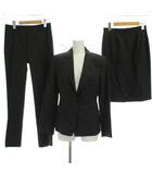 アンタイトル UNTITLED フォーマル ウール  ダークグレー ピンストライプ柄 長袖 シングルブレスト /GG ■ECD001