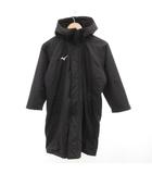 ミズノ MIZUNO ベンチコート 130 黒 ブラック フード付き 無地 長袖 /SC ■ECD001