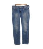 リーバイス Levi's デニムパンツ ジーンズ 25 インディゴ 色落ち加工 フルレングス ストレートシルエット /SC ■ECD001